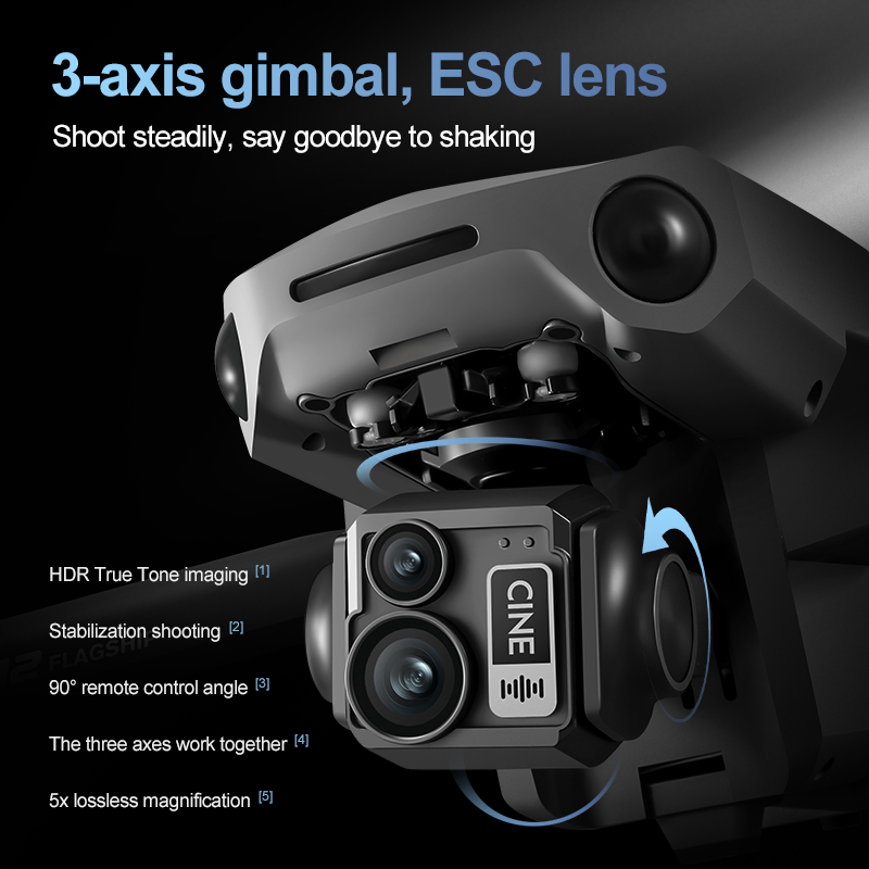 8K 3 Axis Gimbal Brushless 7.2 - Drone Gps Module recension och pris