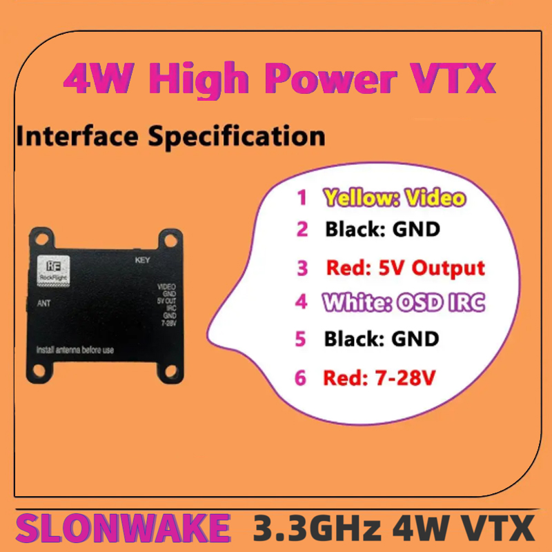 SLONWAKE FPV 3.3G 16CH 4000mW  - Drone Frame recension och pris