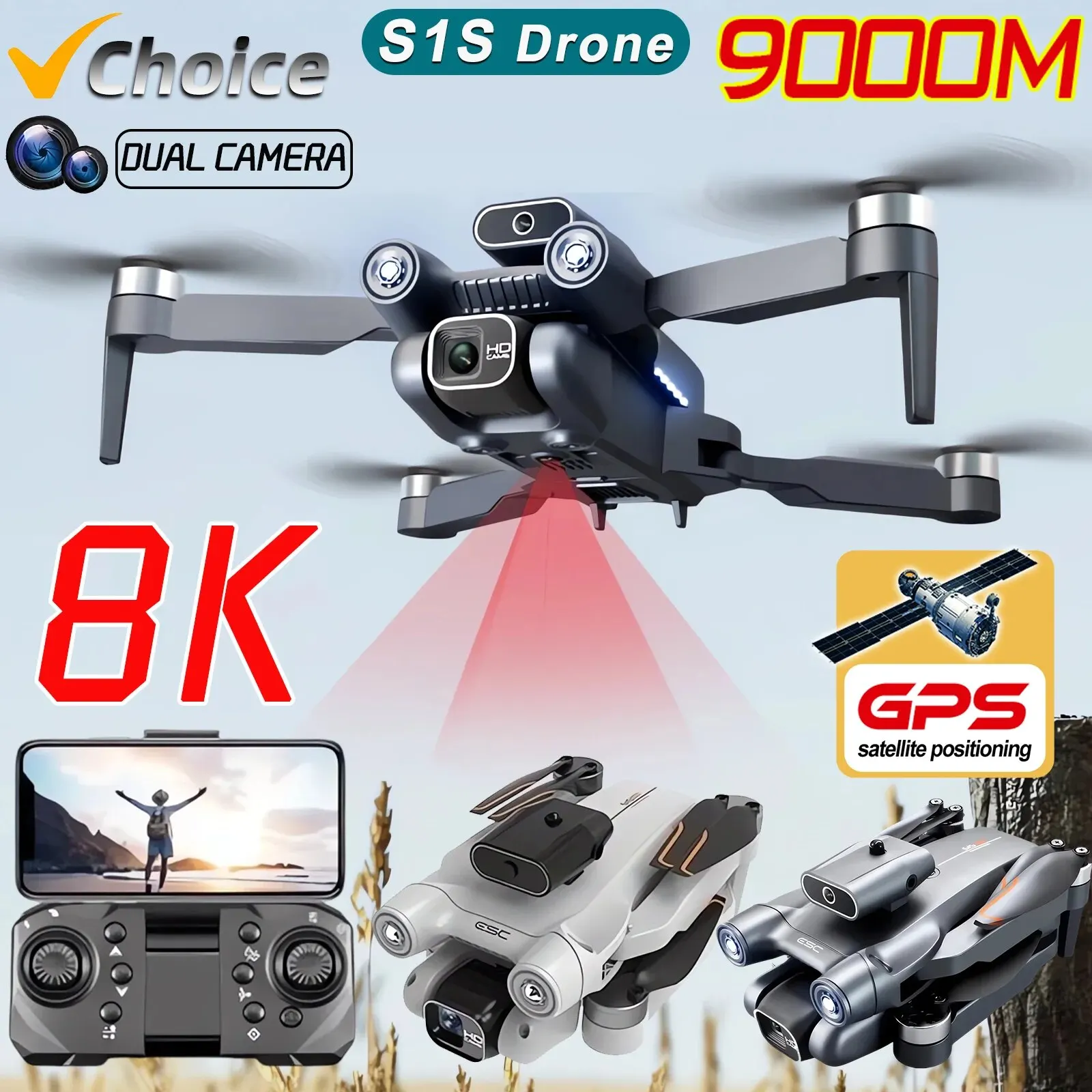 New S1S 5G GPS Drone Camera 8K - Drone Gps Module recension och pris