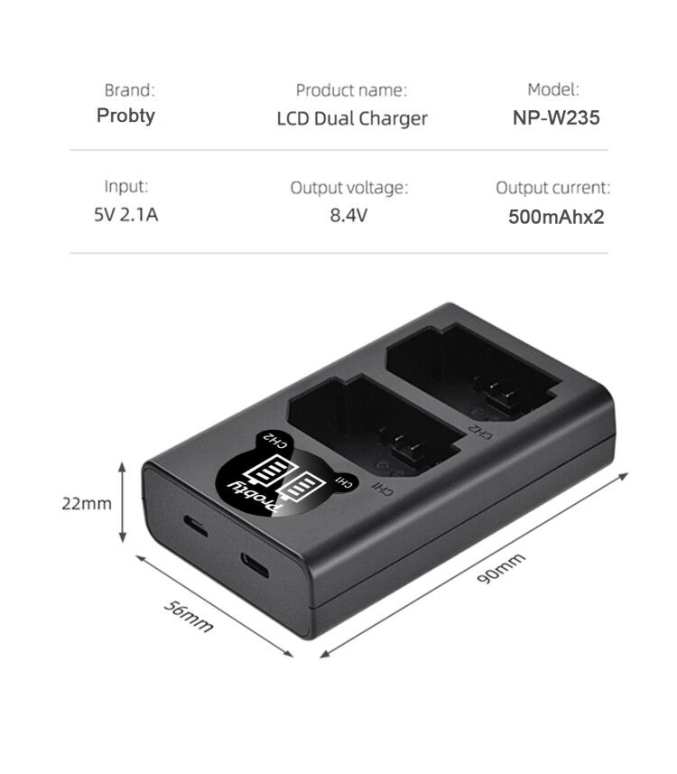 2200mAh NP-W235 NP W235 Batter - Drone Battery recension och pris