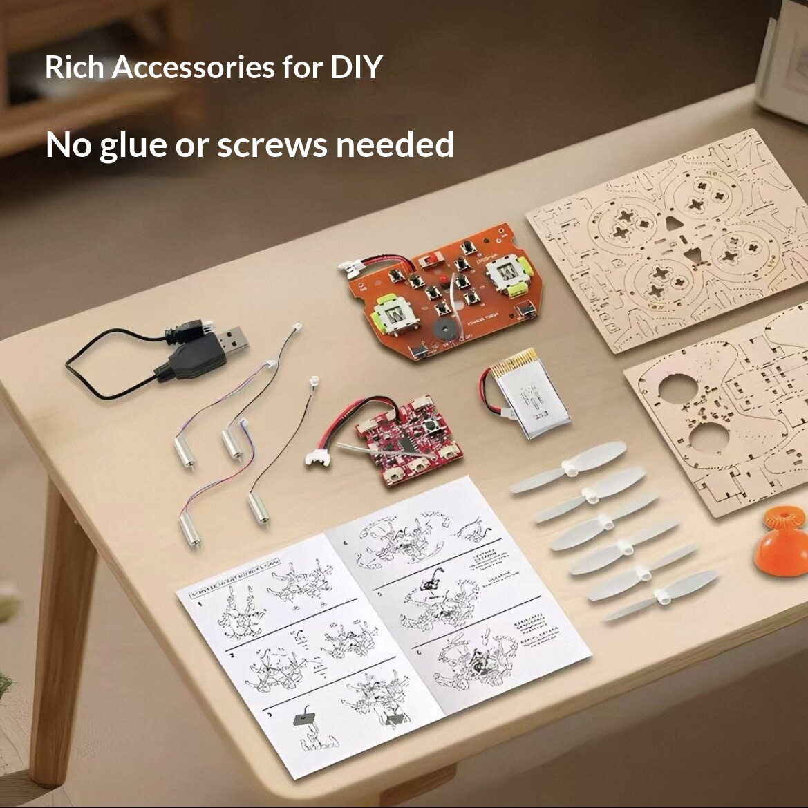 2026 New Wooden DIY Assembled  - Drone Battery recension och pris