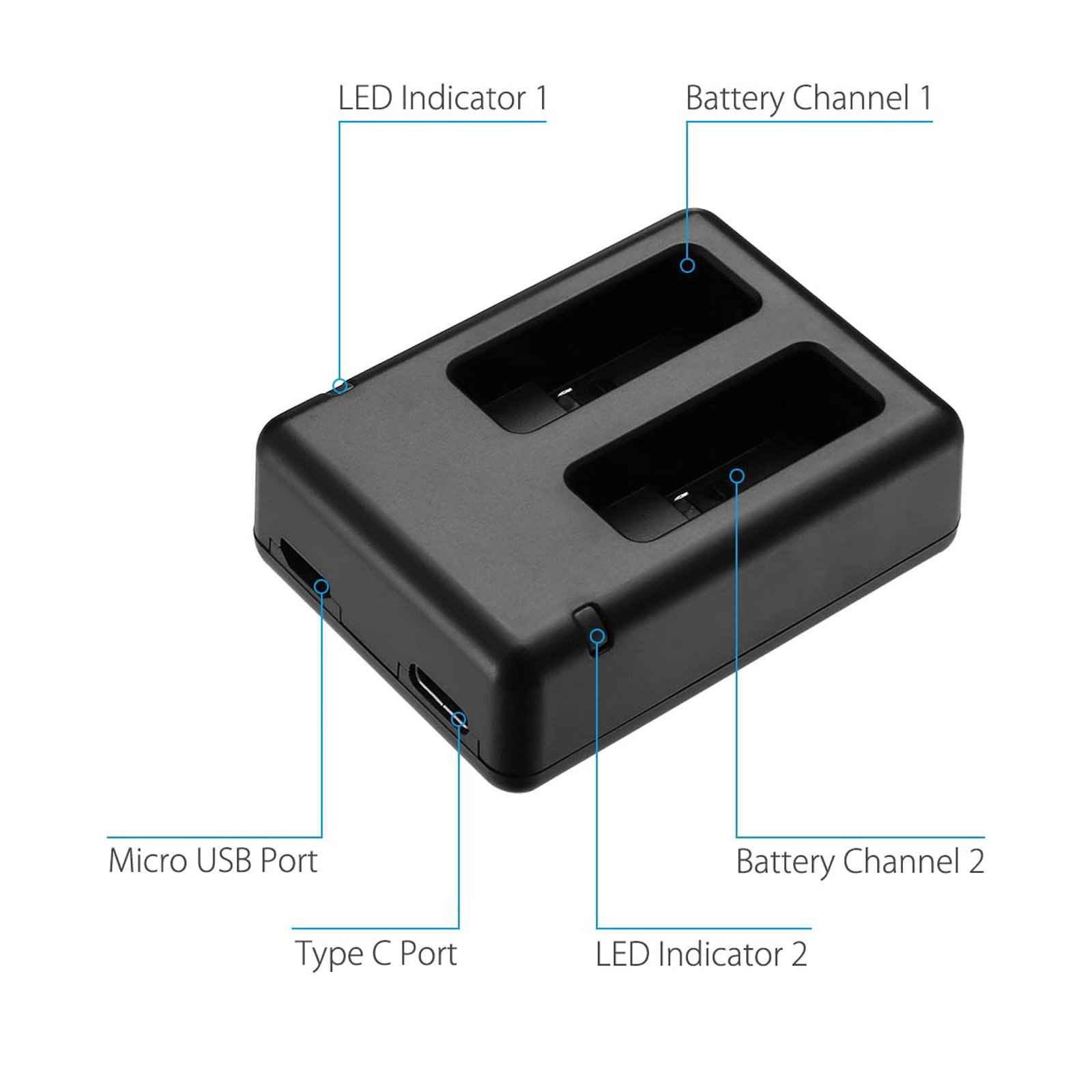 Suitable for GOPRO Hero 5 Char - Drone Battery recension och pris